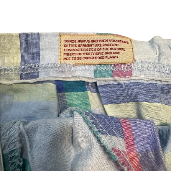 ✨ Vintage Rainbow Plaid‎ A-Line Midi Skirt Size 2 Cotton Preppy Cottage ✨ - Picture 4 of 9